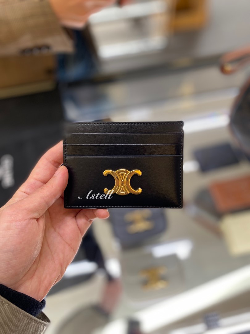 CELINE TRIOMPHE CARD HOLDER, Luxury, Bags & Wallets on Carousell