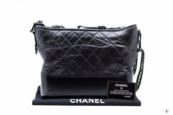 Gabrielle leather crossbody bag Chanel Black in Leather - 26353085