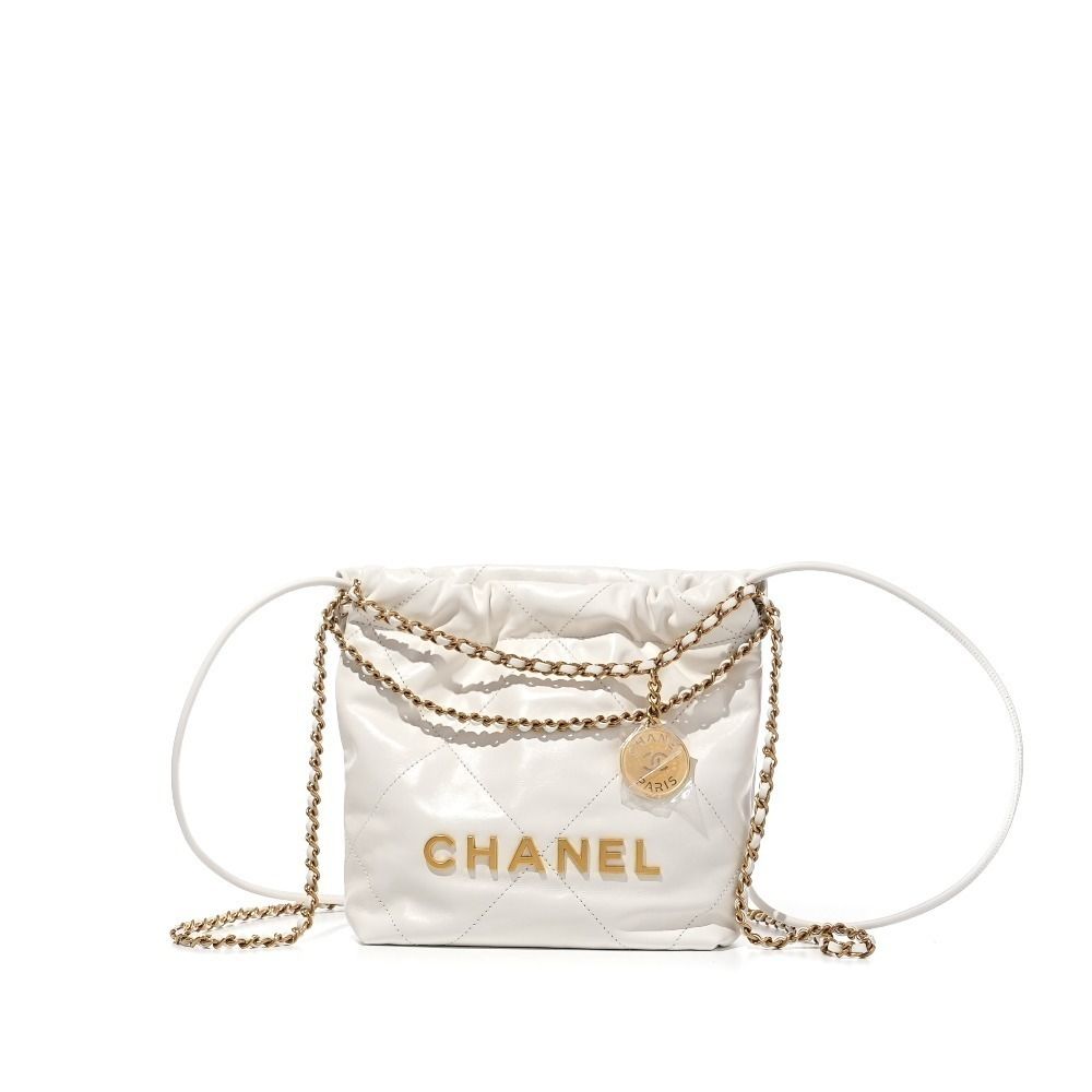 Chanel Mini 22 Handbag in Calfskin Leather - 2023, Luxury, Bags