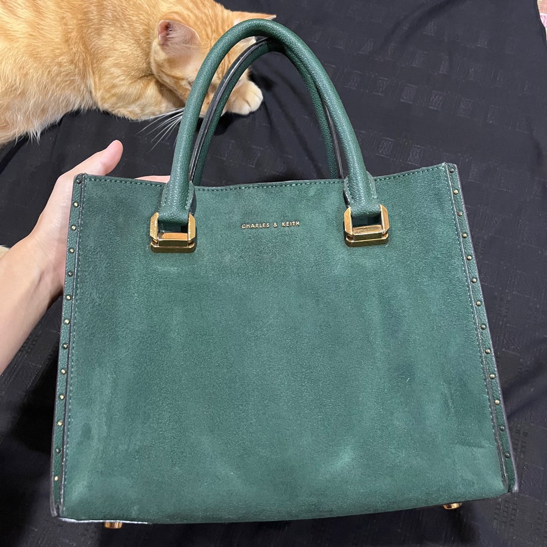 Charles and keith bag green on sale