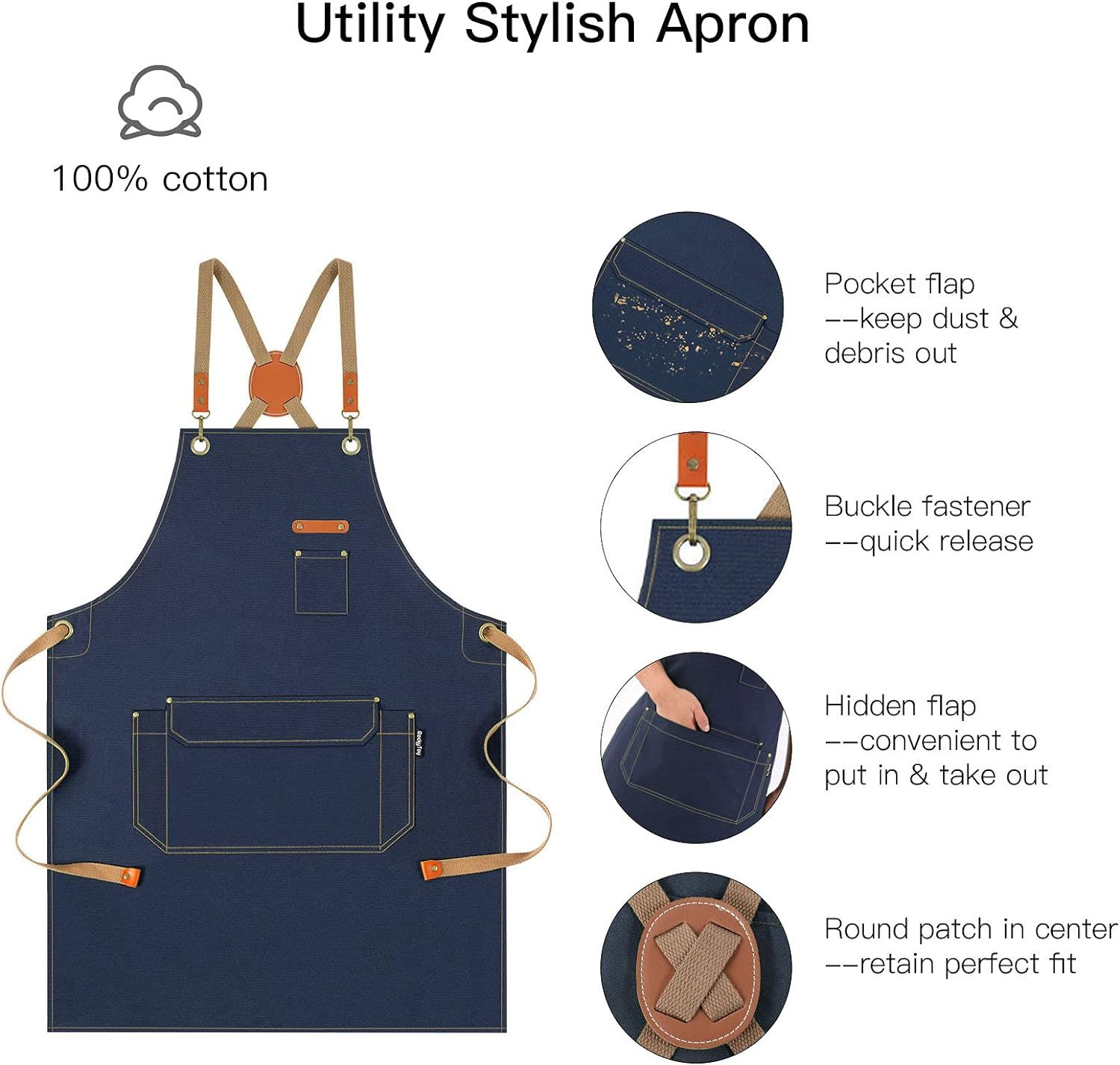 Chef aprons with pockets shop