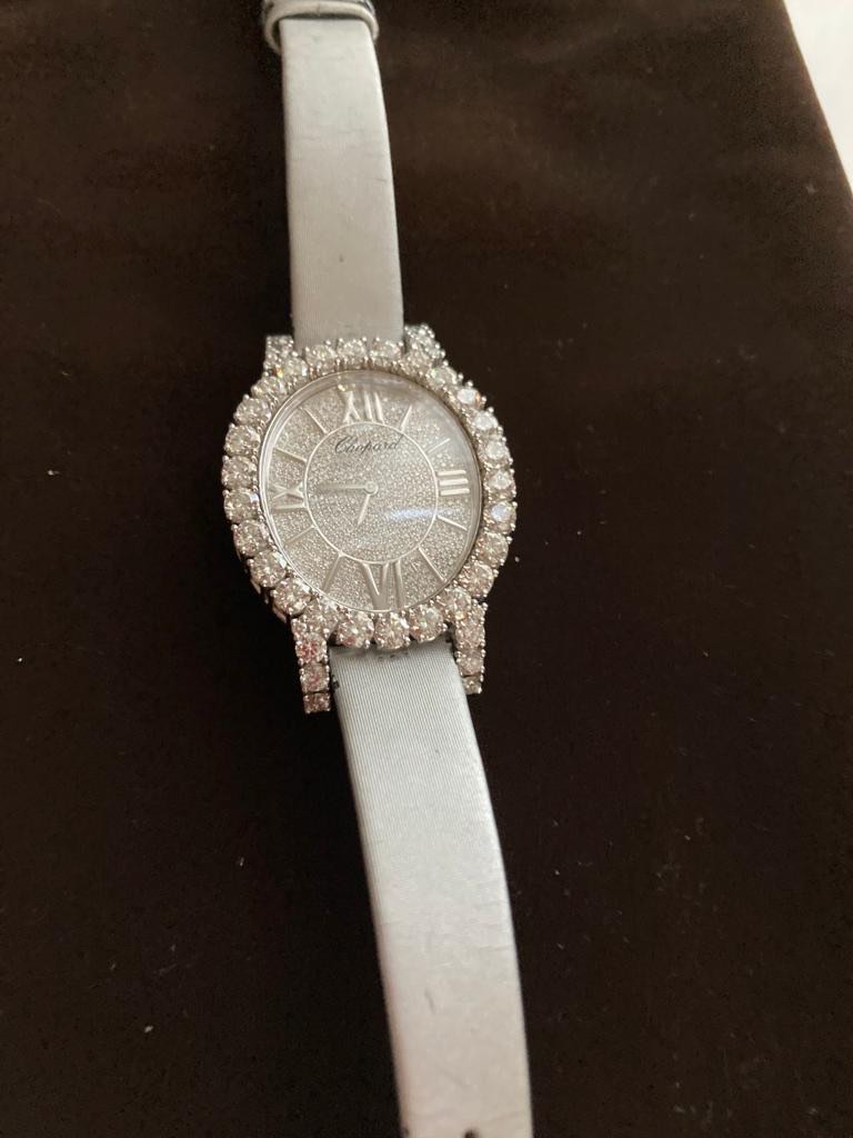 Chopard full diamond watch hotsell