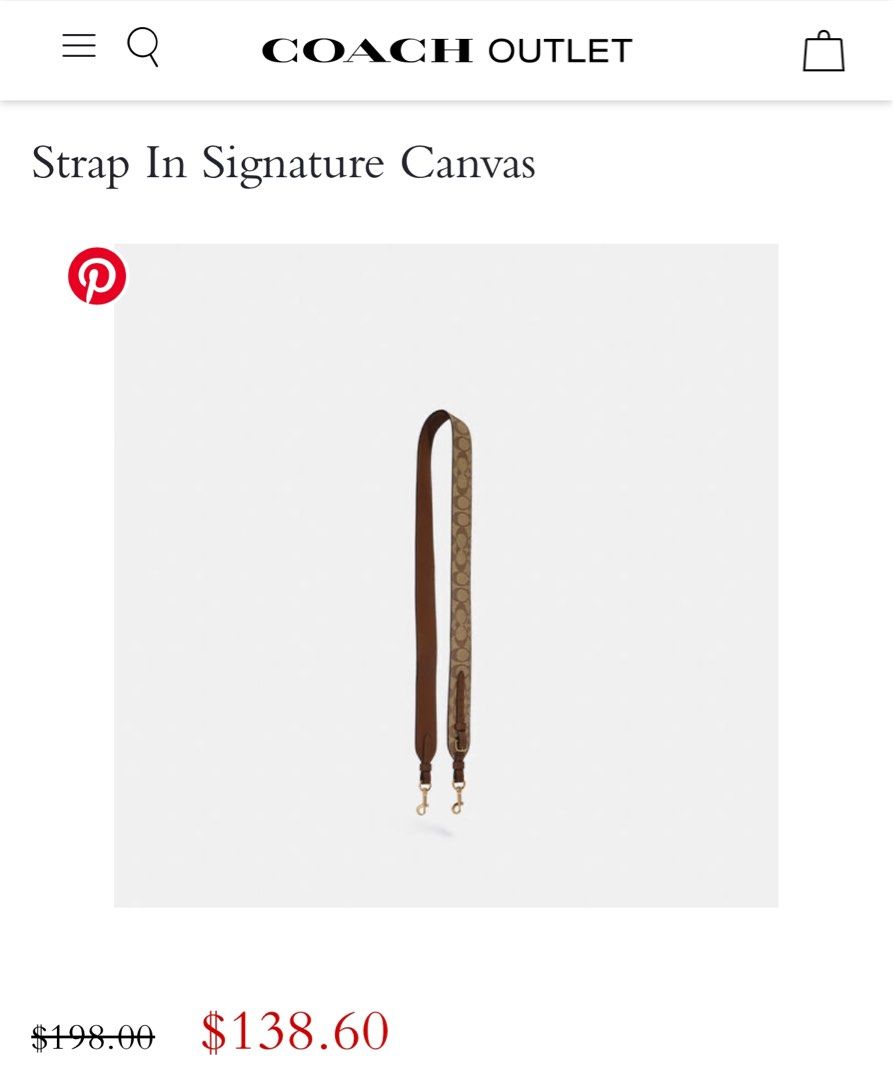 COACH BAG STRAP SIGNATURE CANVAS, Women's Fashion, Bags & Wallets Galvanized Metal Planters Hobby Lobby Artificial Outdoor Plants For Hanging Baskets