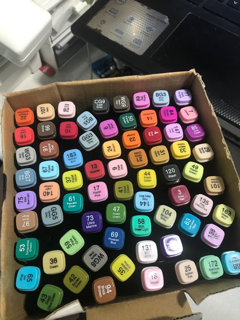 Colored Twin Markers (Architecture), Hobbies & Toys, Stationary & Craft