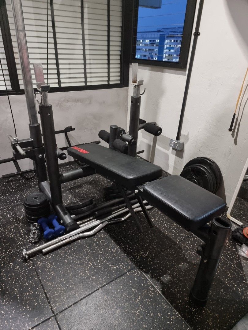 Compact weight top bench set