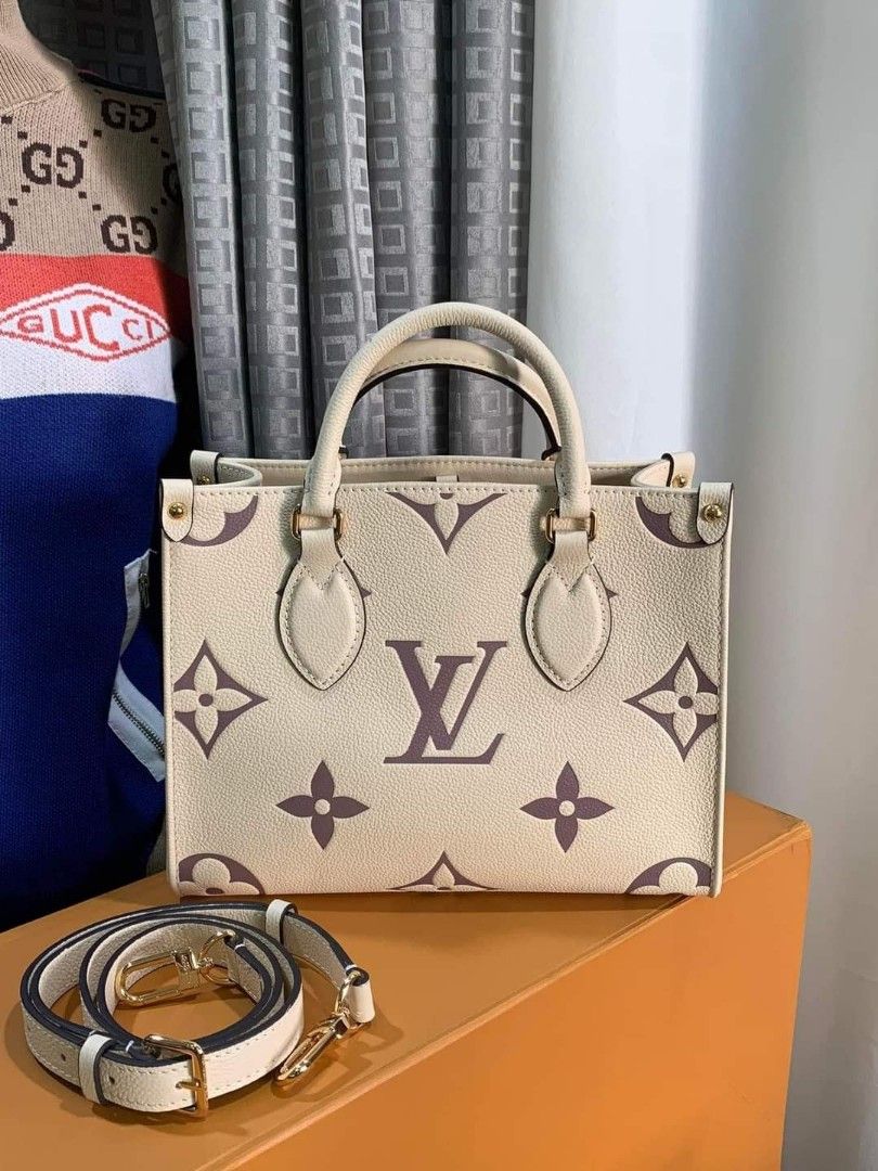 LV onthego PM bicolor monogram empreinte leather（Pre- order）, Women's  Fashion, Bags & Wallets, Tote Bags on Carousell