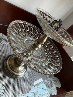 Crystal Glass  fruit / dessert tray