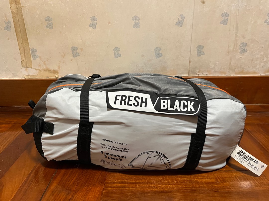 Decathlon Forclaz Tent Trek 500 Fresh& Black 2人營（送footprint）, 運動產品, 行山及 ...