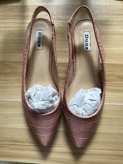 Dune - Synthetic Reptile Flats - size 38 - soft pink