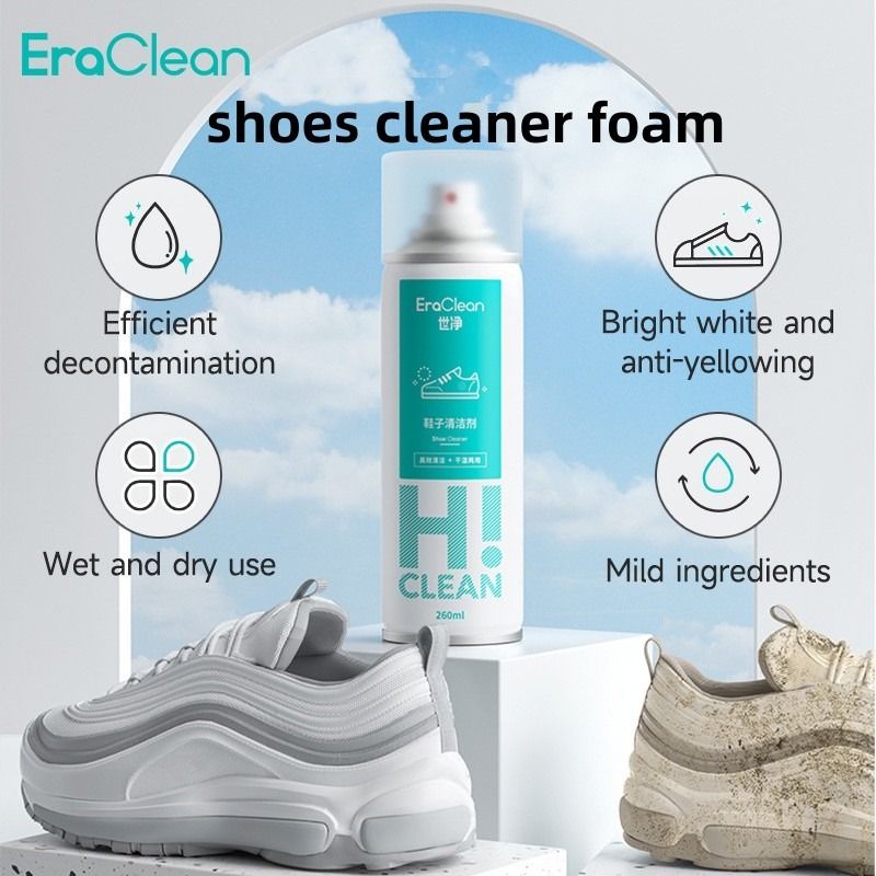 EraClean Sneakers Cleaner Foam Spray 260ml Shoes Cleaner White