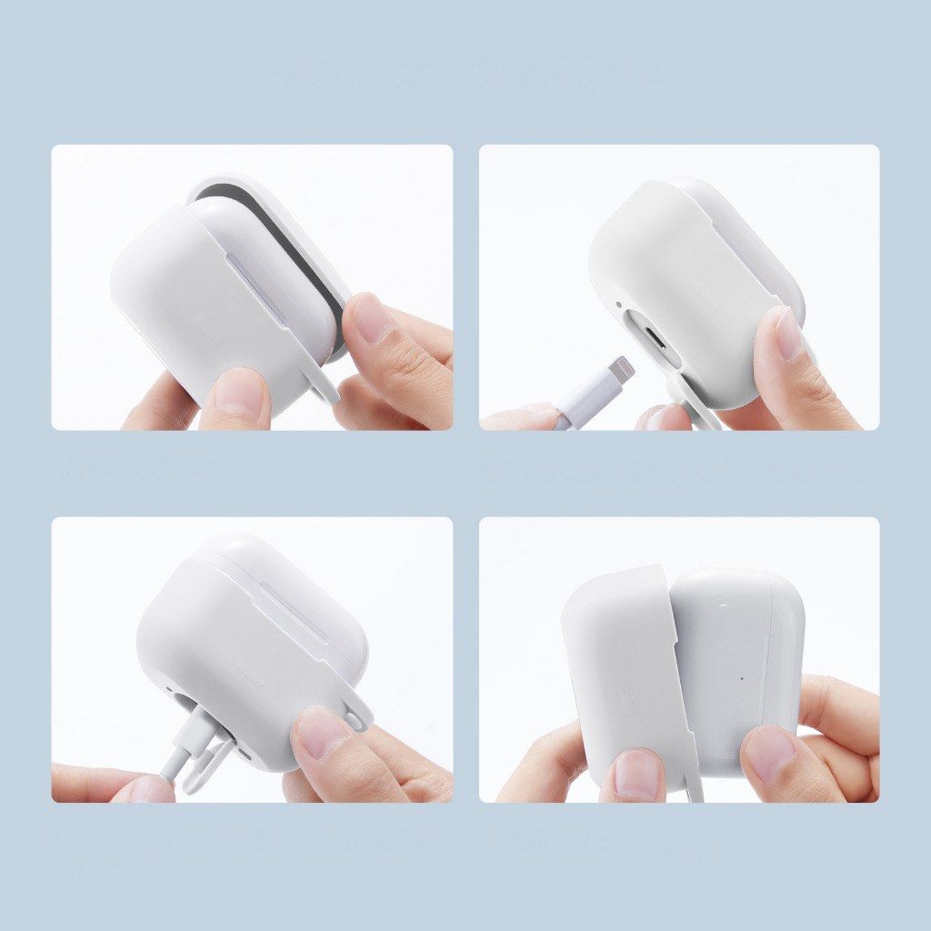 ESR Airpods Pro Casing (Category: Cases & Sleeves) located in Quezon City. Submitted by mynameisdanille (Listing ID 1260999844, Image 3). Description: - with complete box and premium case - looks brand new di sya dumihin kahit white and ang premium ng feels of course from esr ☺️☺️ - 98% of the time the case was only inside the house and not worn outside - feels brand new no issues no hidden damage no dents, almost good as new - rfs: decluttering 