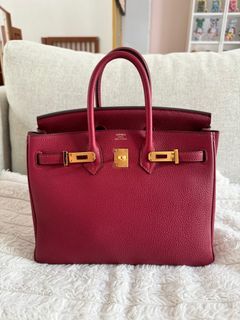 NEW Hermes Birkin 25 Magnolia Togo Phw Stamp C, Luxury, Bags & Wallets on  Carousell