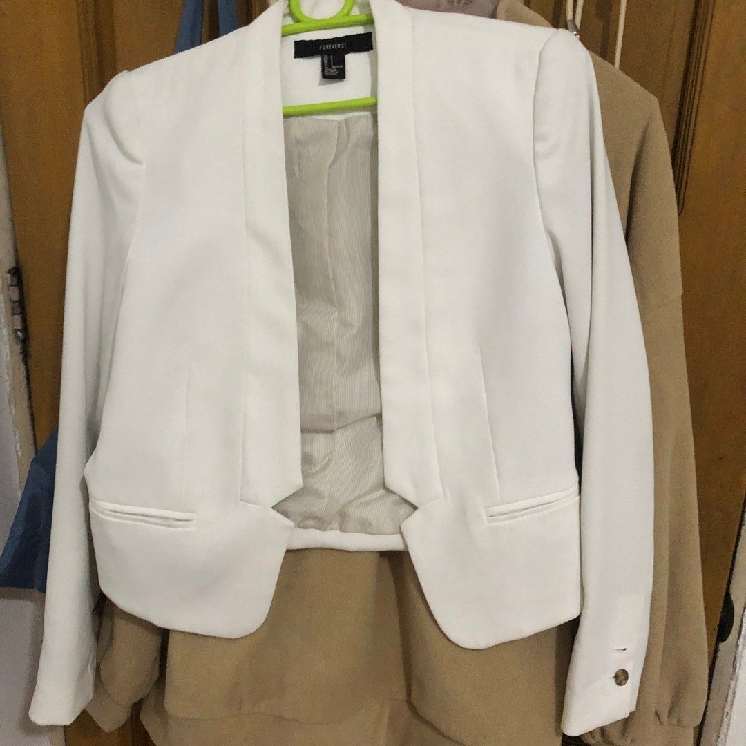 White blazer for womens forever 21 store