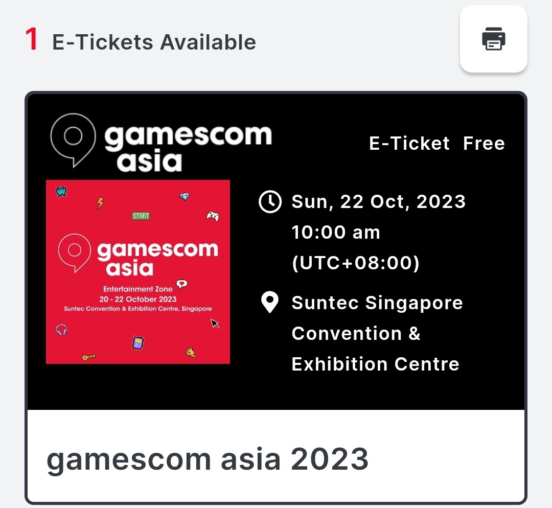 Asia 2023 eticket for 22 Oct 2023, Tickets & Vouchers, Event