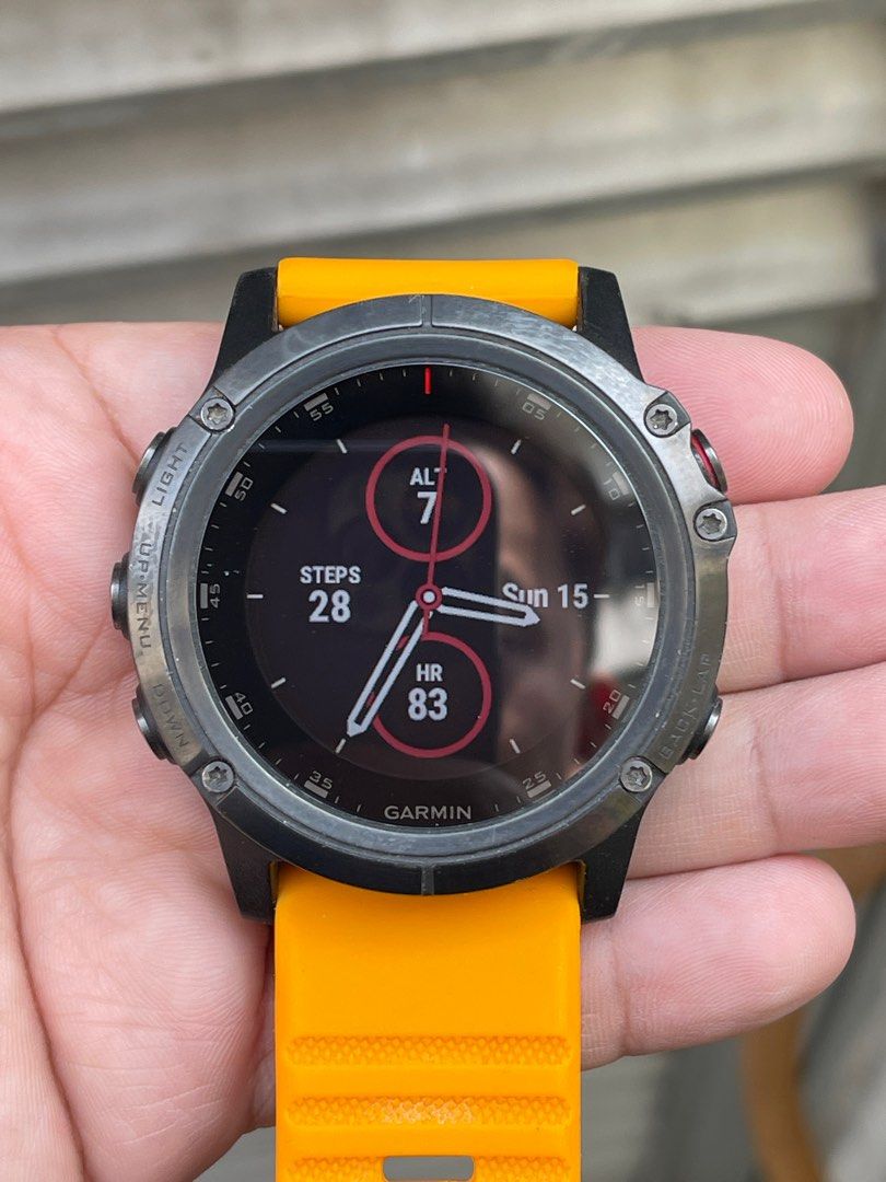 Garmin fenix 5 store plus sapphire orange