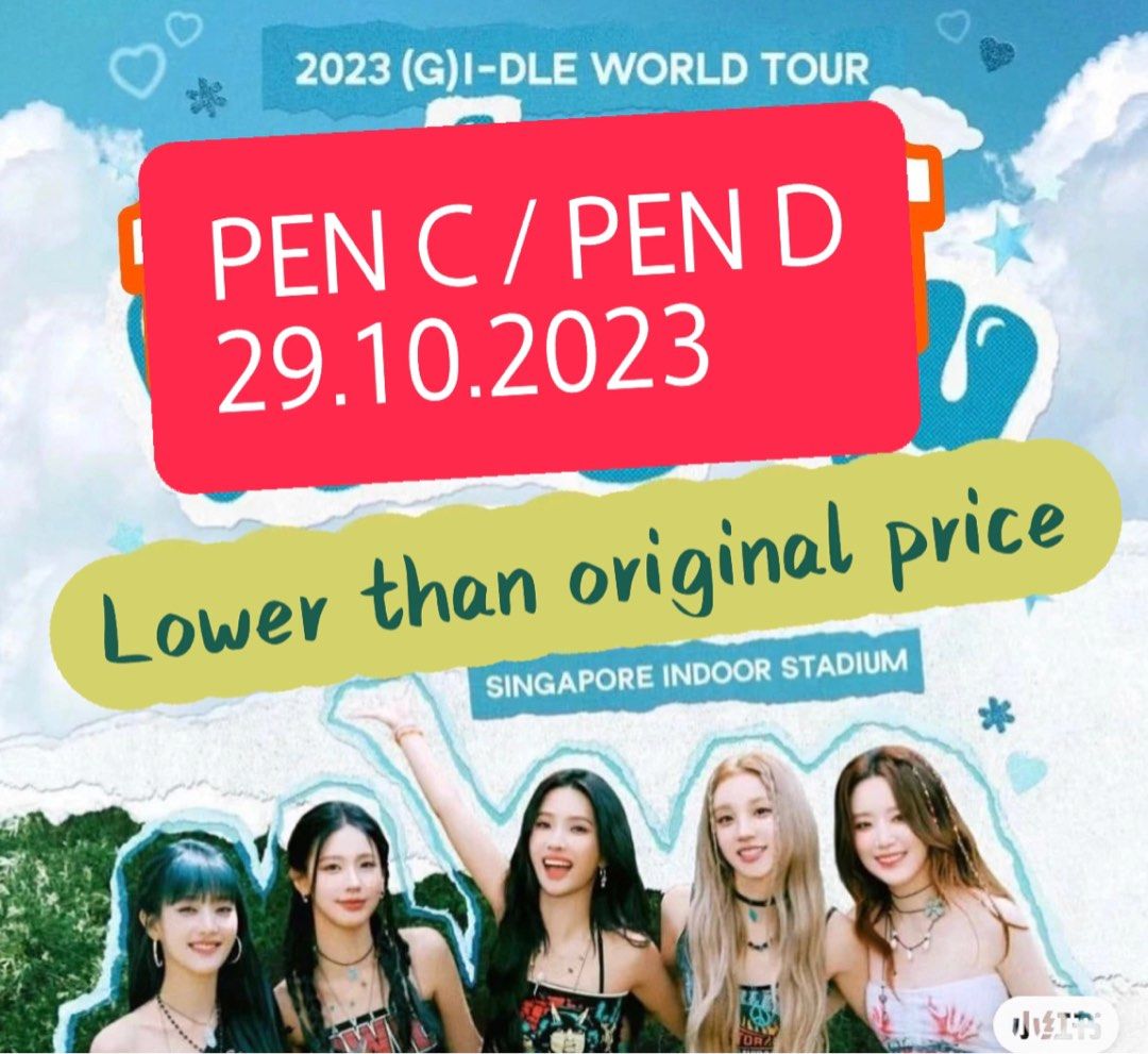 (G)IDLE FREETY CONCERT STANDING PEN C /D, Tickets & Vouchers, Event Tickets on Carousell