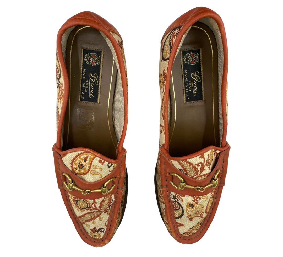 Gucci hot sale paisley loafers