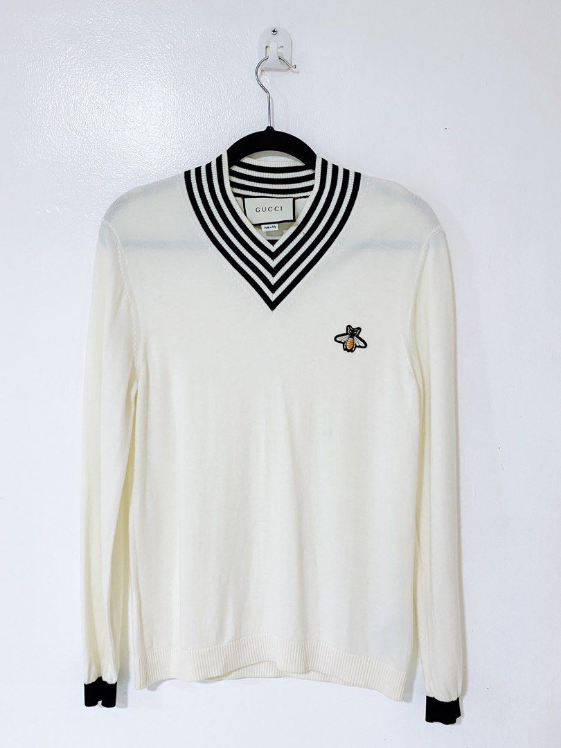 Gucci Bee V neck sweater x BTS Jin Jimin Luxury Apparel