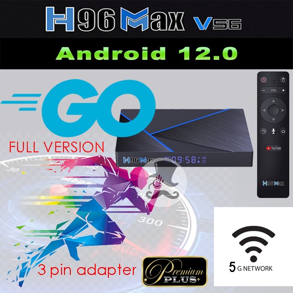 H96 Max V56 Android 12 Box GO Premium Full Version Lan Wifi 5 Bluetooth ...
