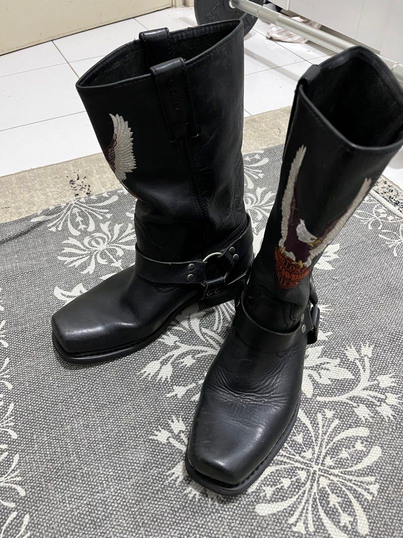 Vintage harley davidson boots on sale