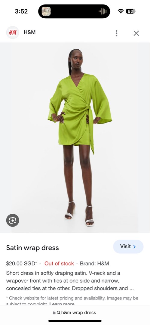 Wrap dress h and m discount