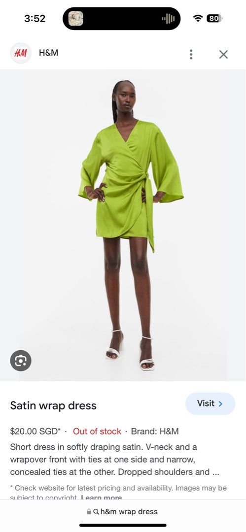 Wrap dress h and m sales