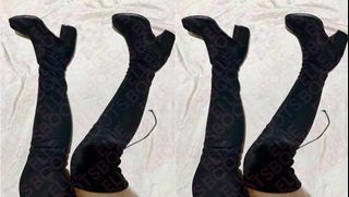 h&m thigh high knee high boots for rent