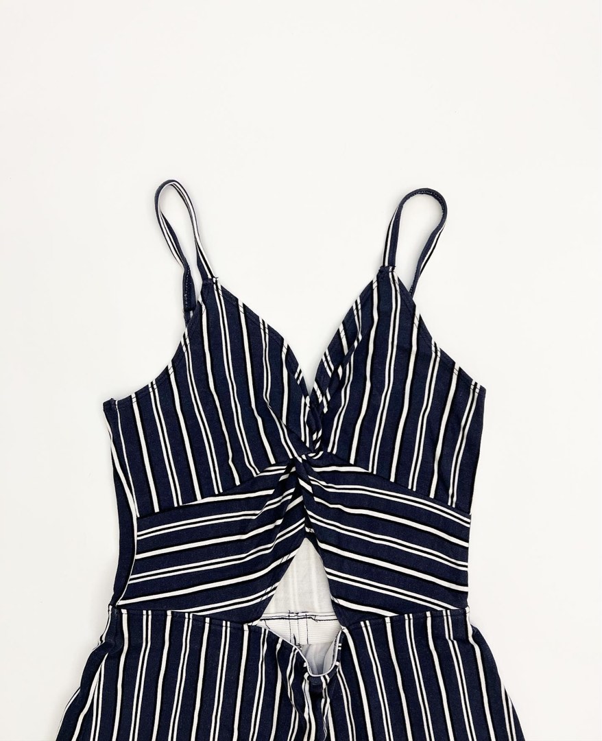 Hollister striped outlet jumpsuit
