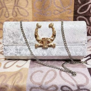 Women's Faux Snake Skin Envelope Evening Clutch Crossbody Bag with Chain  Strap