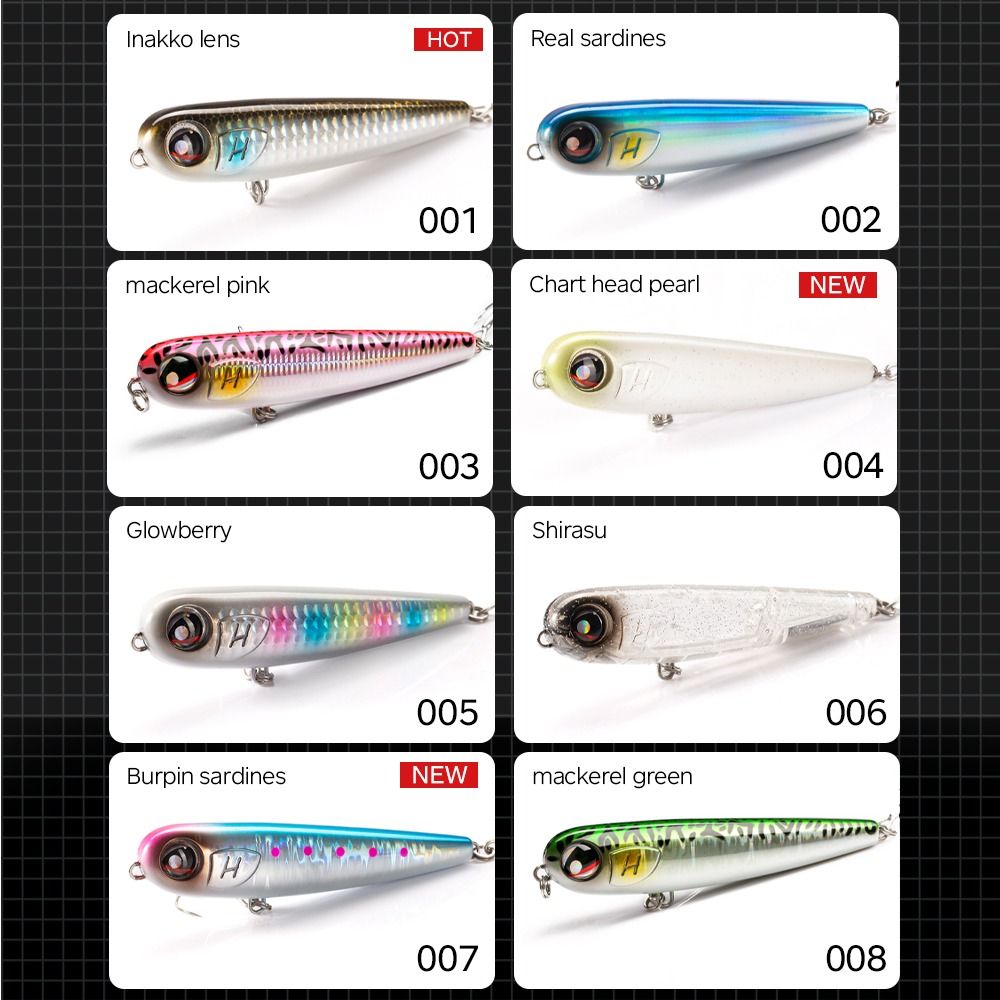 Hunthouse Floating Poppen Pencil Lure Fishing Wobbler WTD 95mm/18g  Saltwater Topwater Surface Pesca Stick Bass Plastic Walker