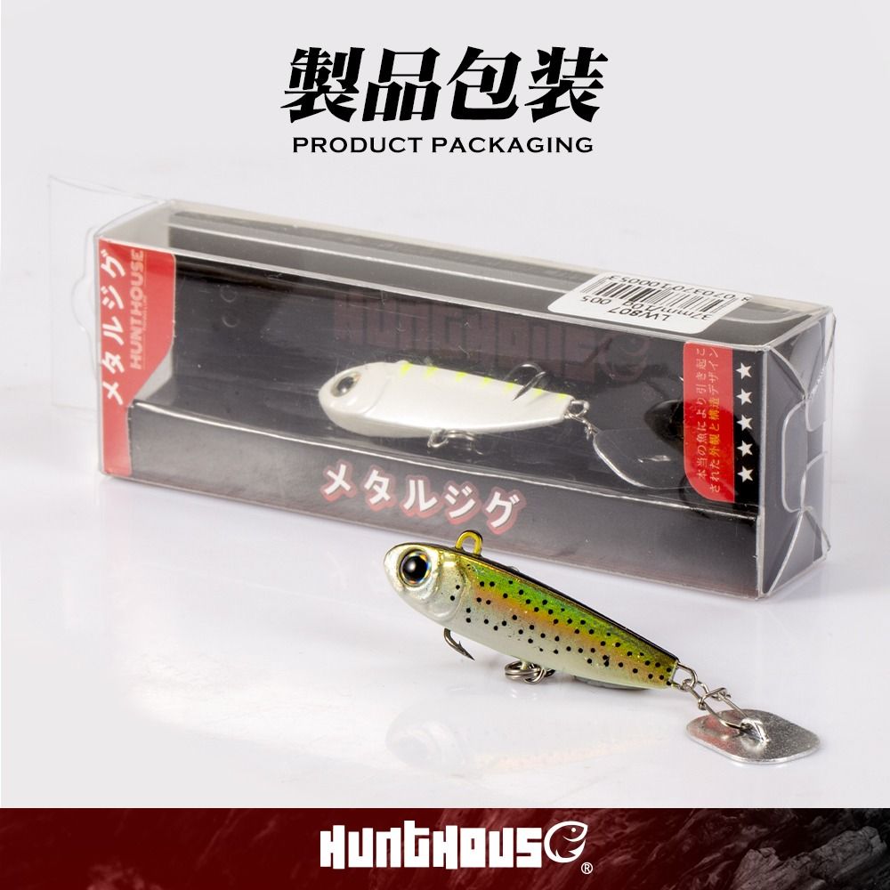 Hunthouse Violent tail Jigging Lure Spoon Skining Bait Tackle Artificial  45/49mm/18/24g For Fishing Lure Pike Trout Tackle, Sports Equipment,  Fishing on Carousell
