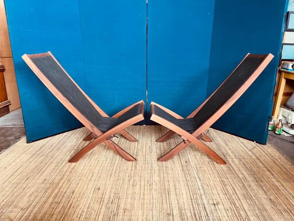 Ikea brommo folding rope Chair, Furniture & Home Living, Furniture