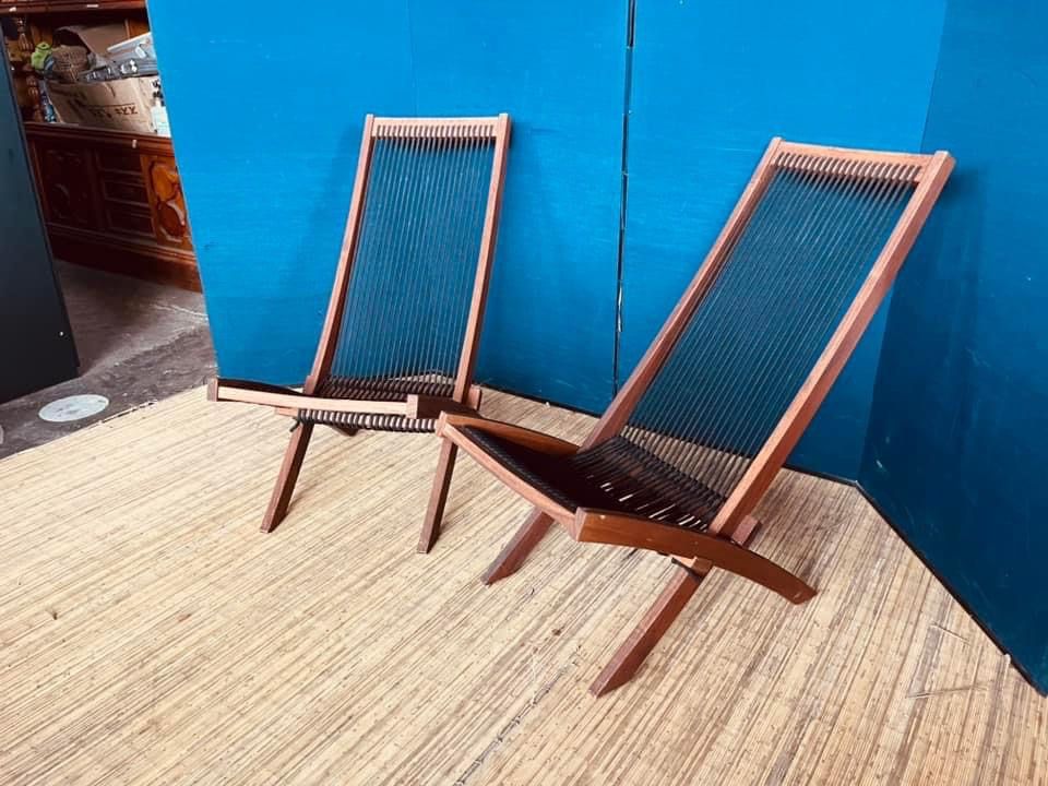 Ikea brommo folding rope Chair, Furniture & Home Living, Furniture