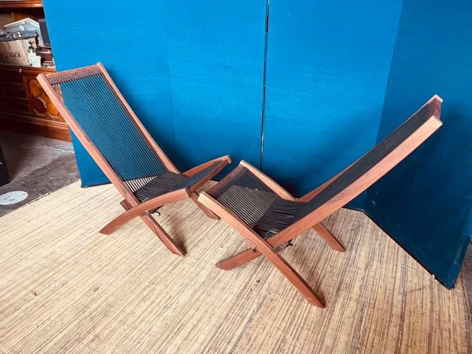 Ikea brommo folding rope Chair, Furniture & Home Living, Furniture