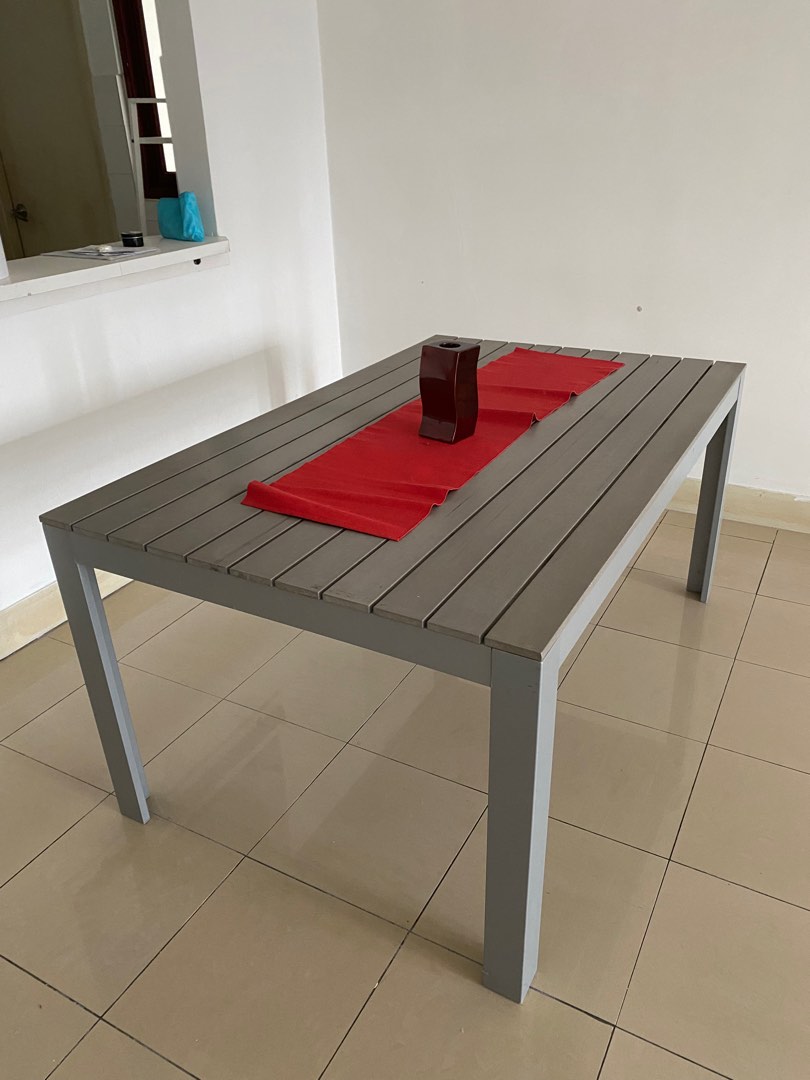 IKEA grey table, Furniture & Home Living, Furniture, Tables & Sets on Carousell