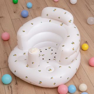 Inflatable Baby Bathtub with Air Pump, Bathtub Seat with Anti-Sliding  Saddle Horn for Newborn to Toddler, Portable Travel Shower Basin with Back