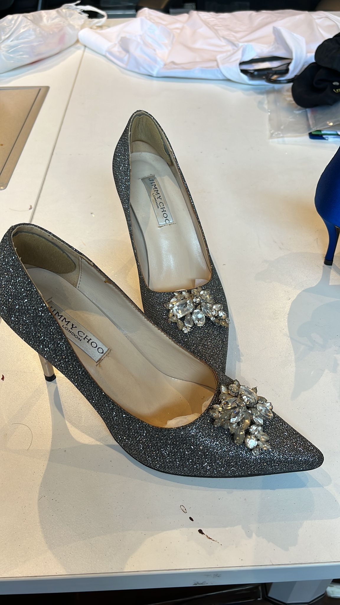 Jimmy choo hotsell crystal wedding shoes