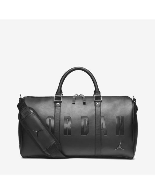 Jordan leather shop duffle bag