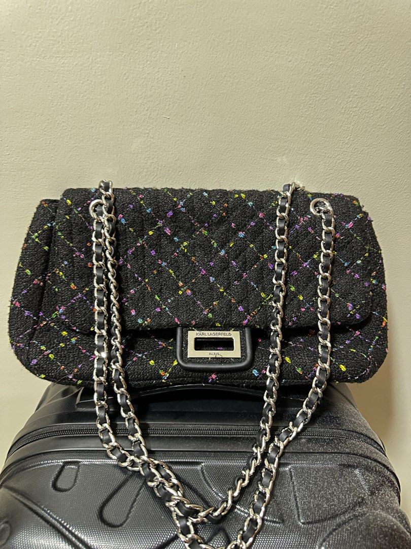 Karl Lagerfeld tweed chain bag (Category: Luxury Bags & Wallets) located in Manila. Submitted by y2kei (Listing ID 1261082576, Image 1). Description: .