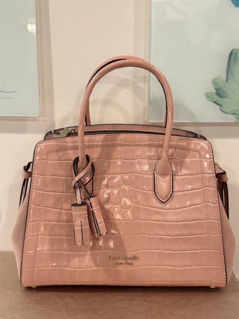 Croc online embossed satchel