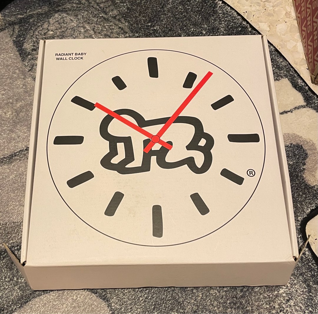 Keith Haring Wall Clock, Furniture & Home Living, Home Decor, Clocks on
