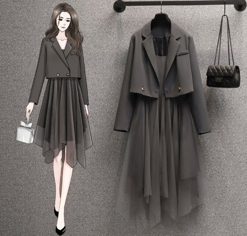 Korean Style Blazer Dress - Etsy