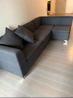 Last price, first come first serve! L Shaped 3 seater Grey Couch