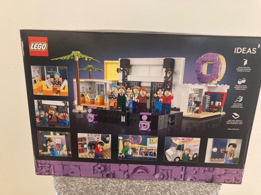 Lego x BTS (Category: Lego & Building Sets) located in Pasig City. Submitted by johndoe0088 (Listing ID 1261026064, Image 2). Description: For Sale: Lego BTS Dynamite Set LEGO® Ideas BTS Dynamite captures the joyful energy of 21st-century pop icons, BTS. This play-and-display set recalls the band’s memorable music video for their smash-hit single, “Dynamite,” with brick-built versions of locations like the disco, record store, donut store and ice