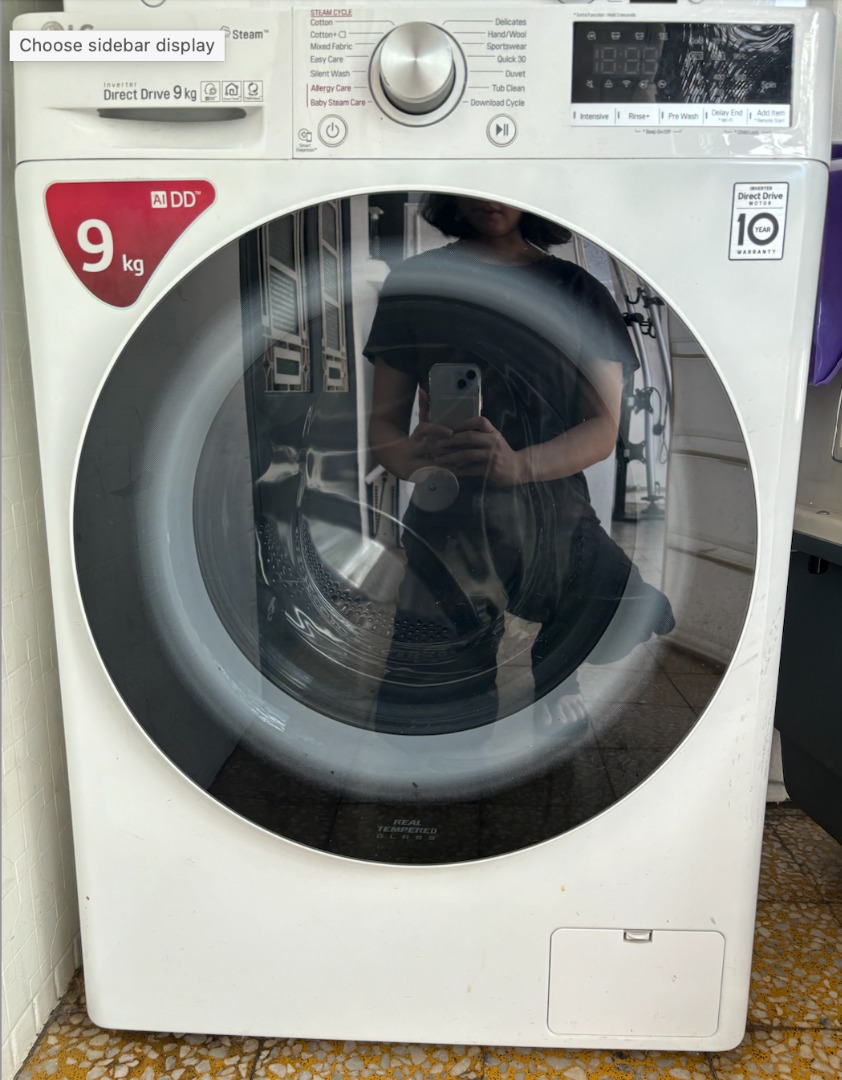 LG Washing Machine 9kg Good Condition, TV & Home Appliances, Washing