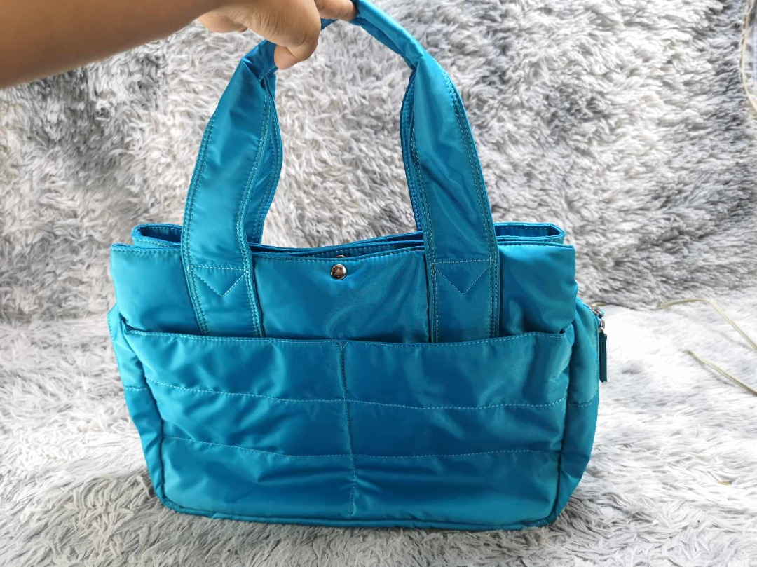 Canvas Tote - Single Initial - Light Blue Navy - NEW! main image 0