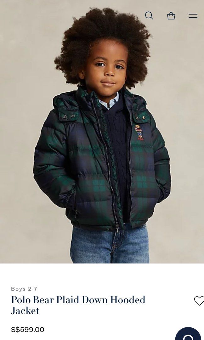 Ralph lauren clearance down hooded jacket