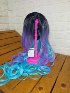 Long female wig blue violet 3tone onhand