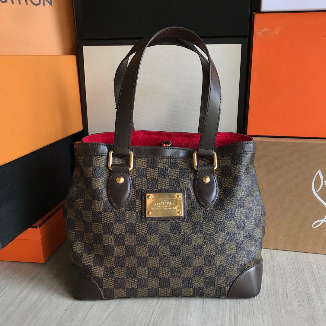 Louis Vuitton Hampstead PM Damier Ebene, Luxury, Bags & Wallets on Carousell