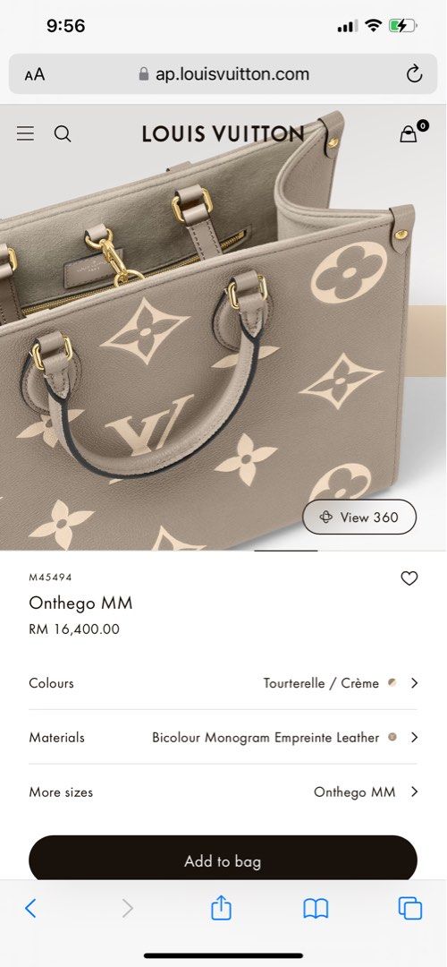 OnTheGo MM Bicolour Monogram Empreinte Leather - Handbags M45494